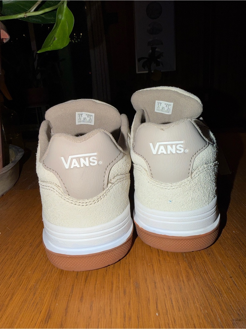 Vans Suede Sneakers in Light Beige with Gum Sole - Picture 3 of 5